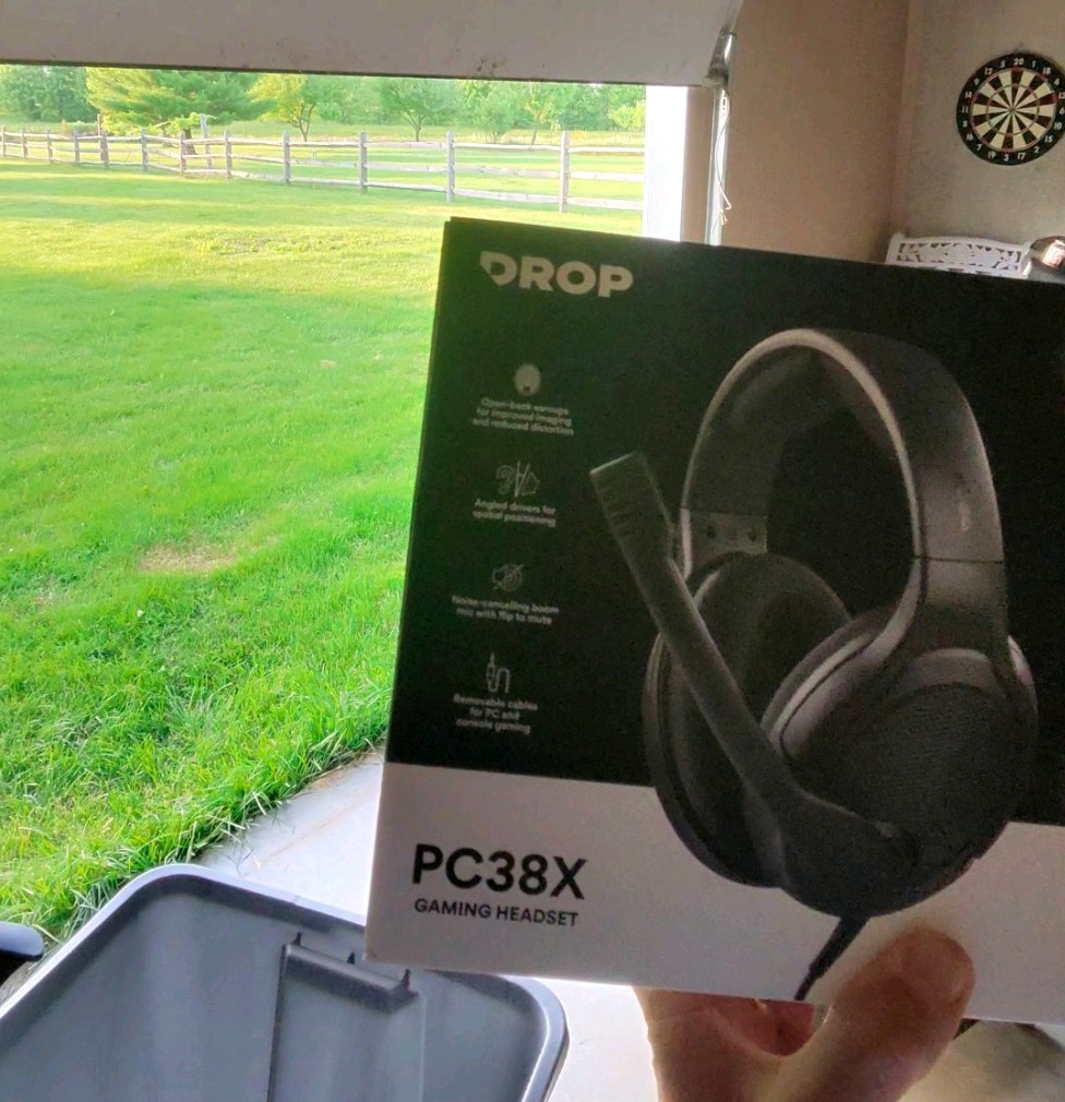 Drop + EPOS PC38X Gaming Headset Noise-Cancelling Microphone with Over-Ear Op…