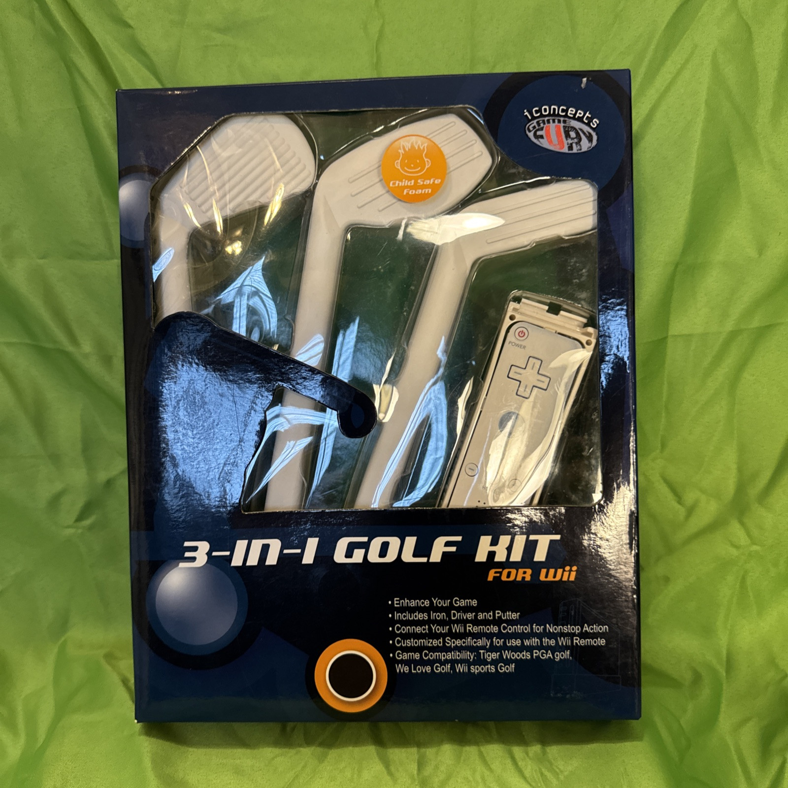 3 in 1 Golf Kit for wii. Brand new. unopened box