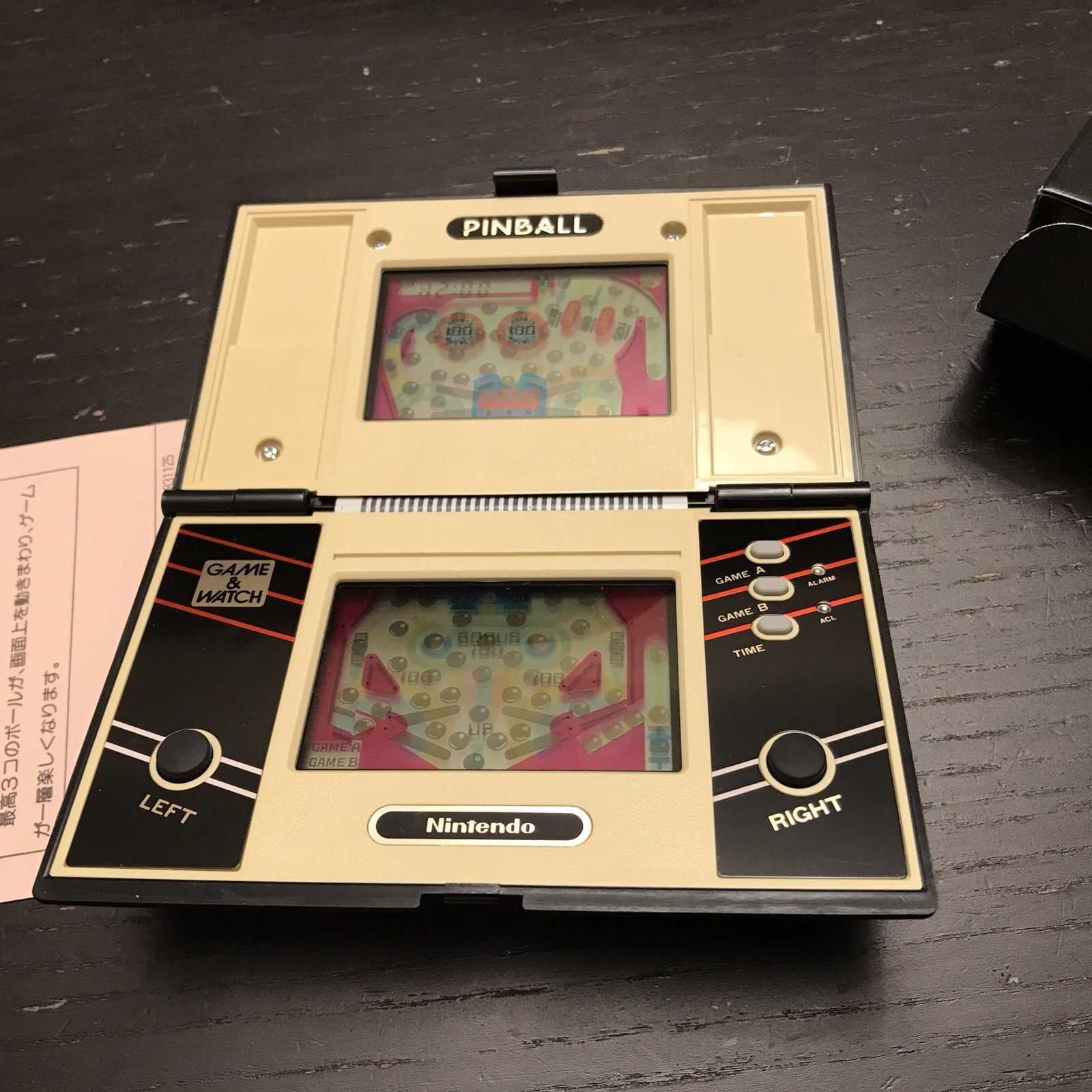 Nintendo Game And Watch Pinball PB-59 Japanese Amazing Collectors Condition NOS