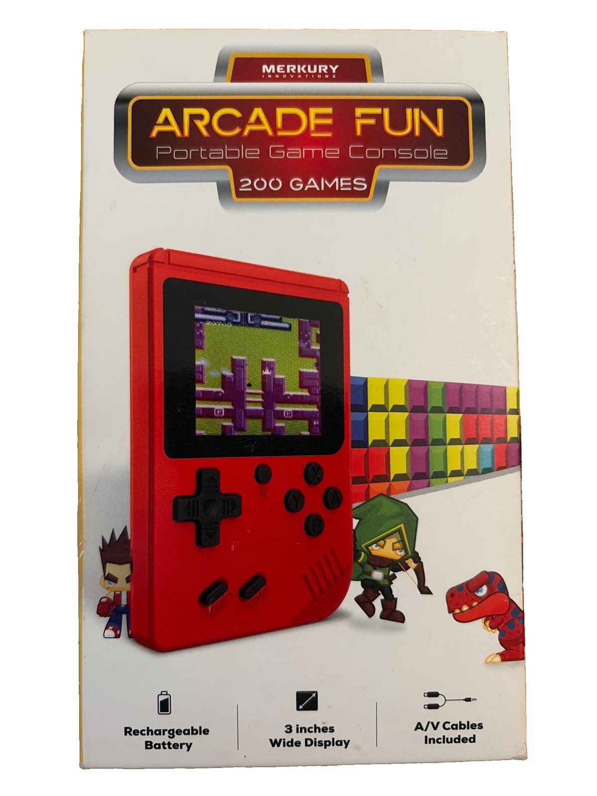 Merkury Innovations Arcade Fun Portable Gaming Console 200 Games