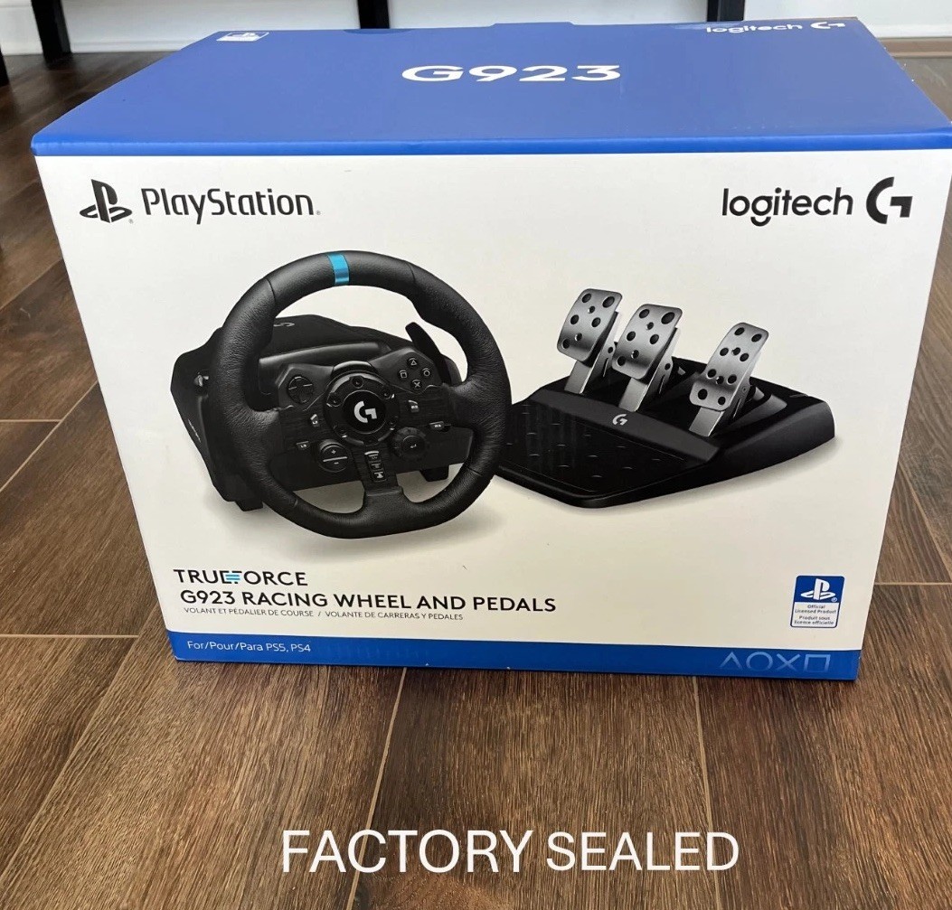 Logitech G923 Racing Wheel & Pedals for PS5/PS4/PC TRUEFORCE – Brand New Sealed