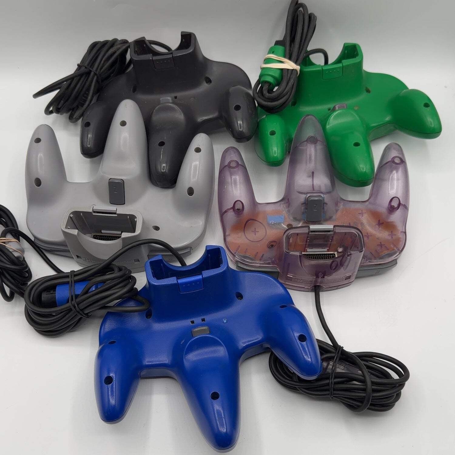 Broken Lot of 5 Nintendo 64 N64 Original Controller NUS-005 Read