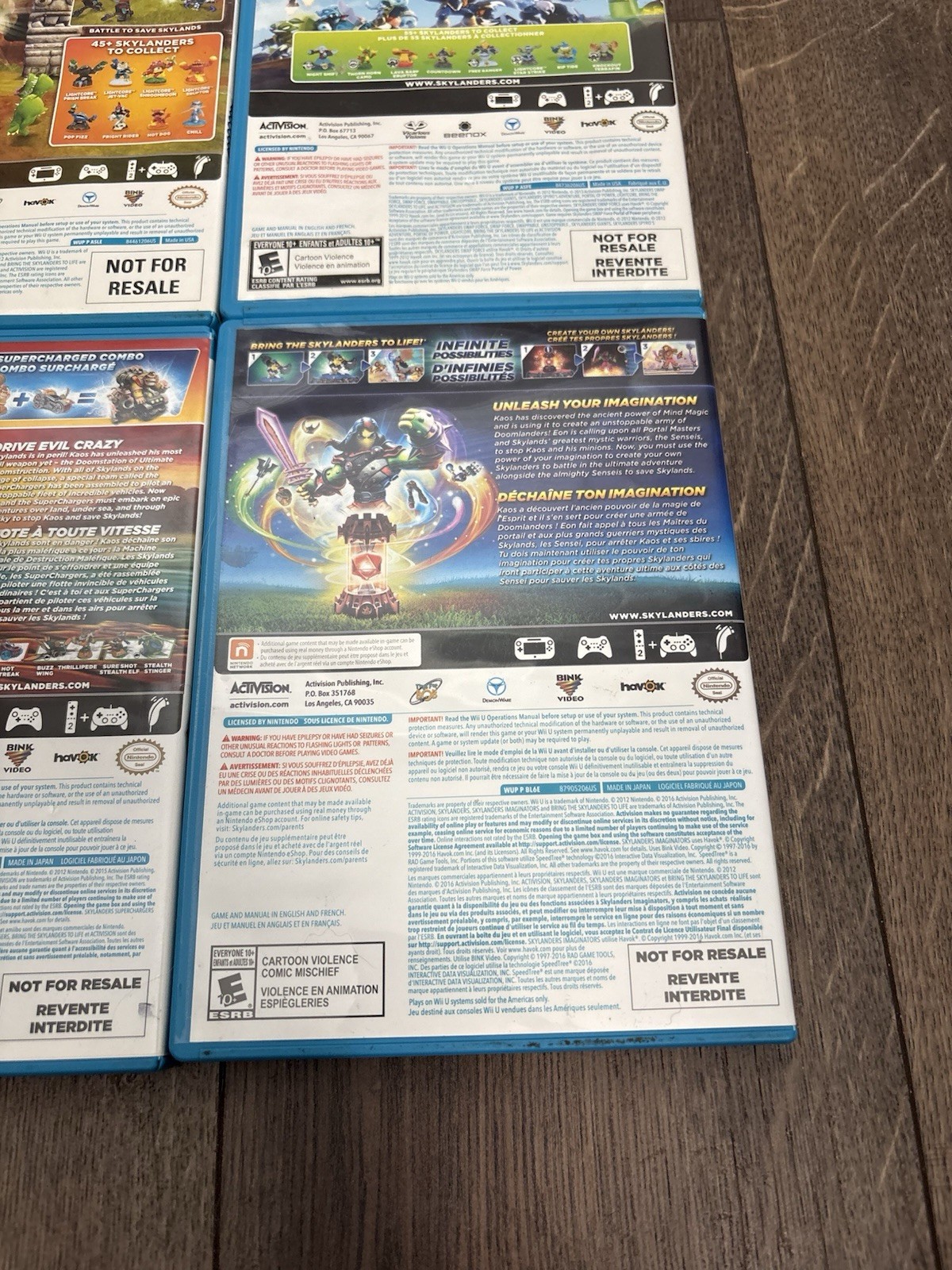 Skylanders Wii U 6 Game Lot – Spyro, Giants, Swap Force, Trap Team, Imaginators