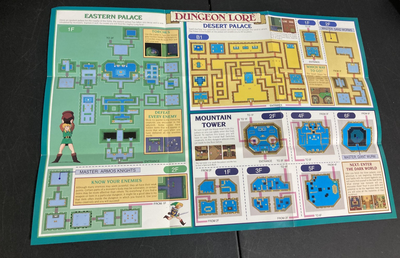 Zelda A Link to the Past Snes Cartridge, Manual, Map, Strategy Guide. Tested