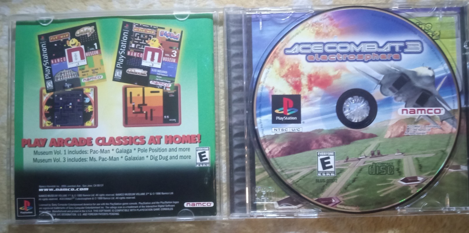 Namco Ace Combat 3: Electrosphere PS1 Game 1999 E NTSC-U/C Manual