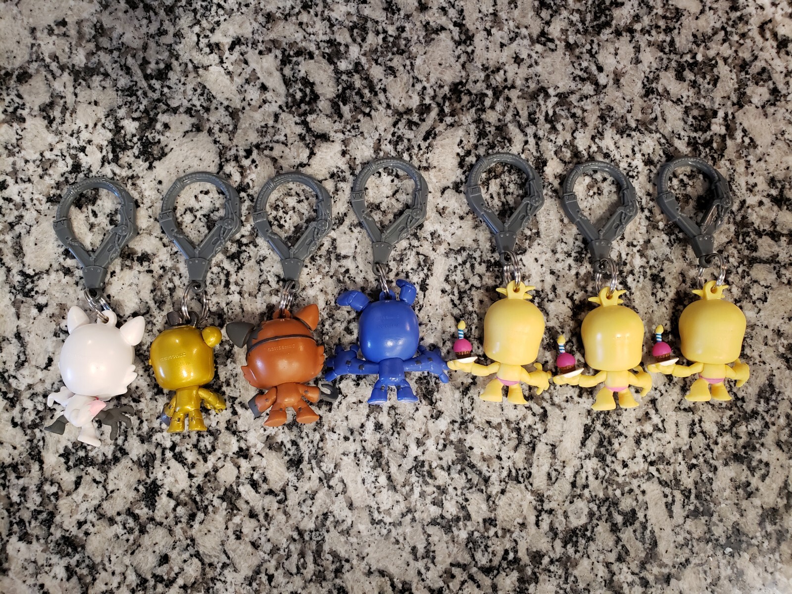 Five Nights At Freddy’s FNAF Backpack Clip, Hanger, Keychain – Lot of 7