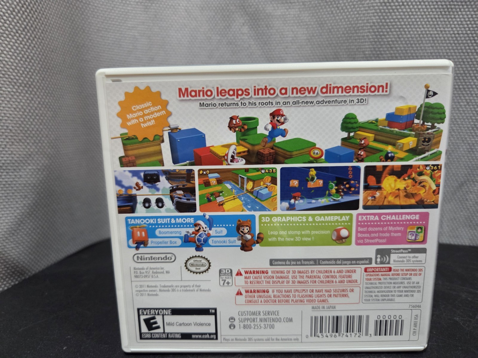 Super Mario 3D Land (Nintendo 3DS, 2011) CIB Complete In Box Tested And Working