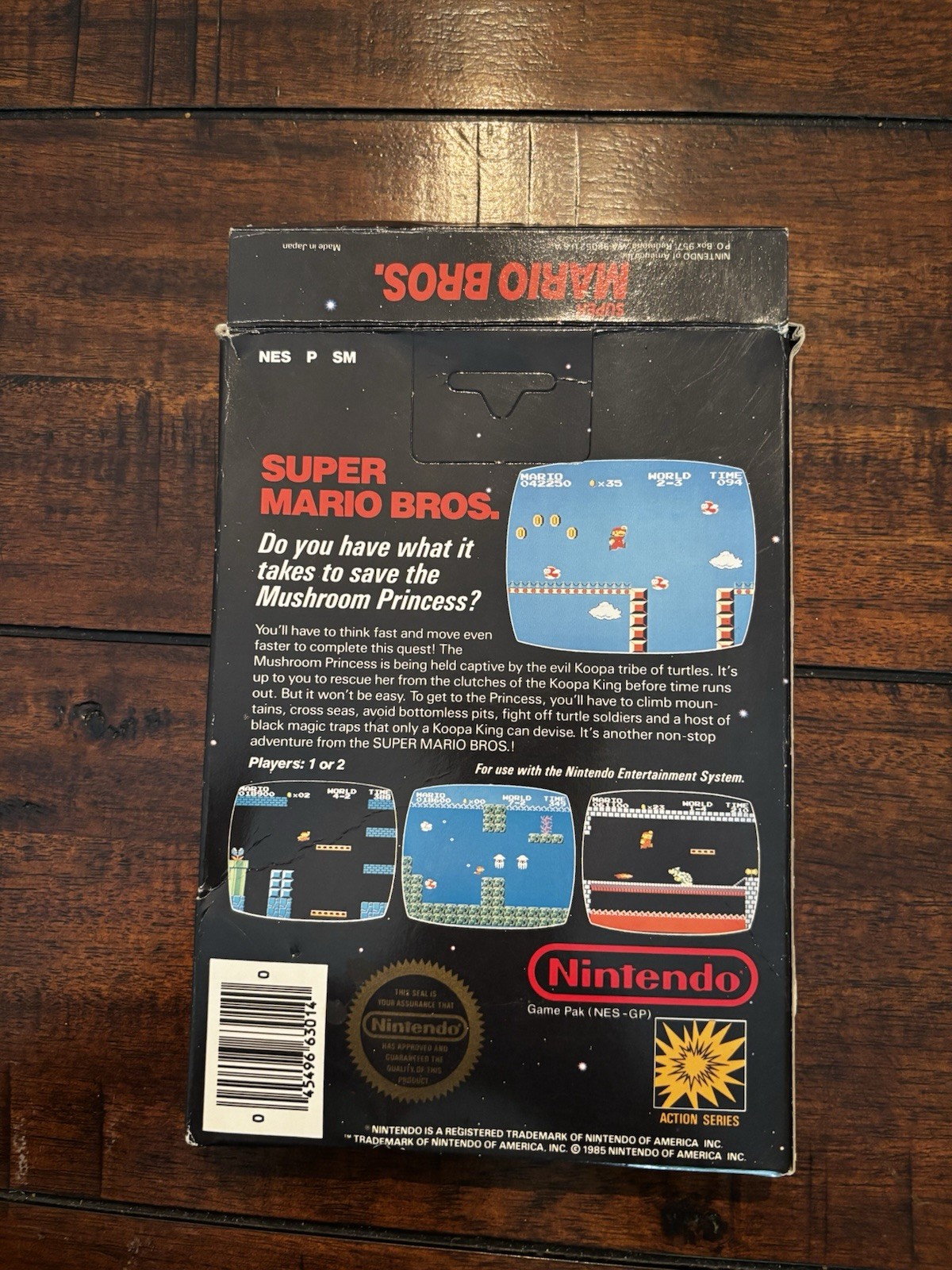 Super MARIO BROS. Nintendo NES Game Original 1985 Cardboard Collector **BOX ONLY