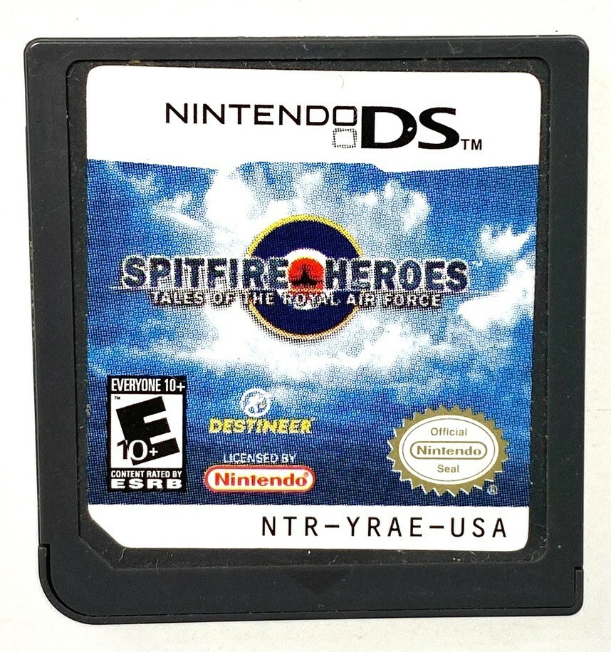 Spitfire Heroes: Tales of the Royal Air Force (Nintendo DS, 2008) Game cartridge