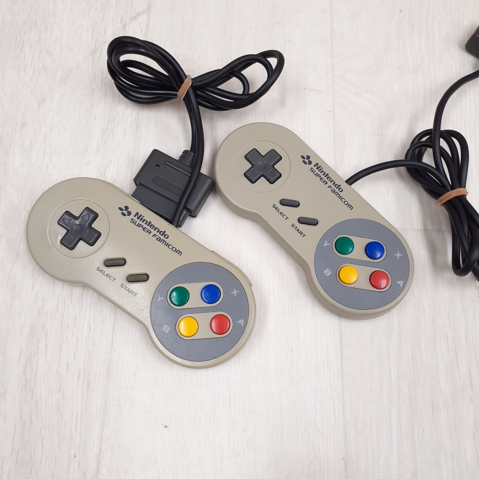 Japanese Famicom & Super Famicom Console with 2 Mario Games & Cables Nintendo