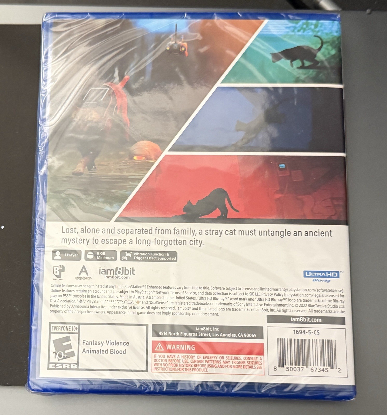 Stray – Iam8bit Exclusive Limited Edition – PlayStation 5 – Sealed w/ Slip Cover