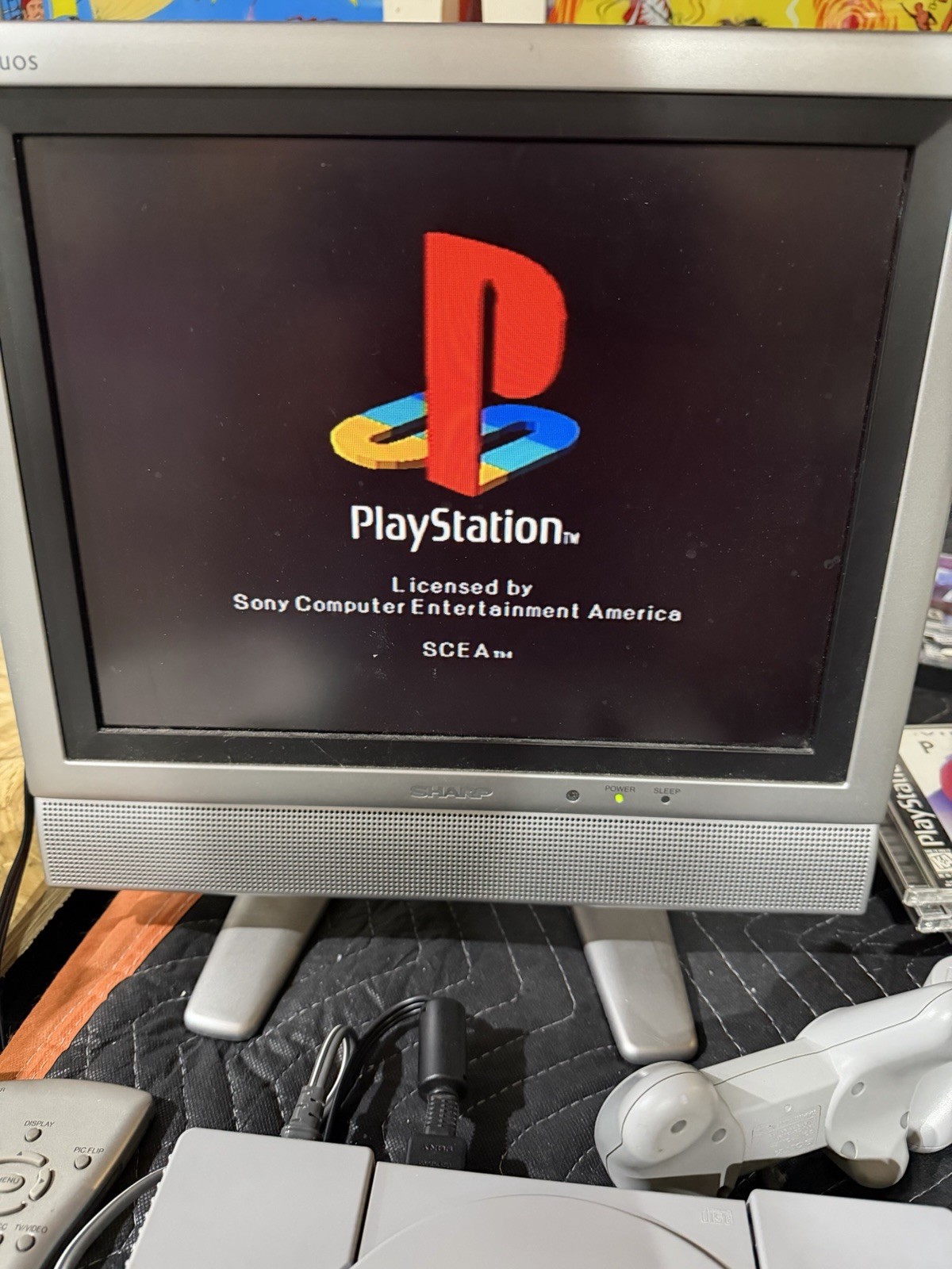 Sony Playstation PS 1 Dualshock Tested Console – With Box & Die Hard Game