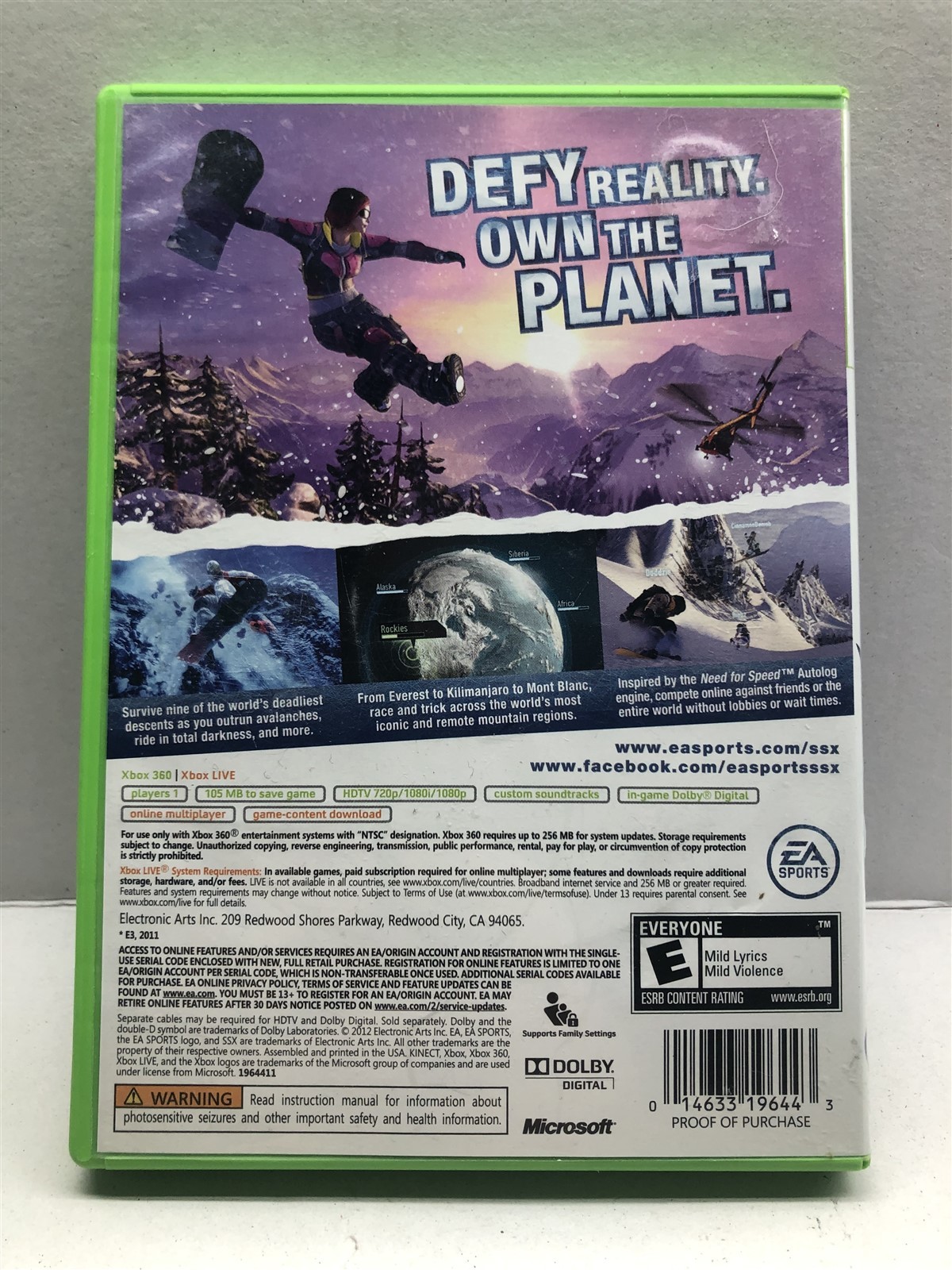 SSX (Xbox 360, 2012) Complete Tested Working – Free Ship