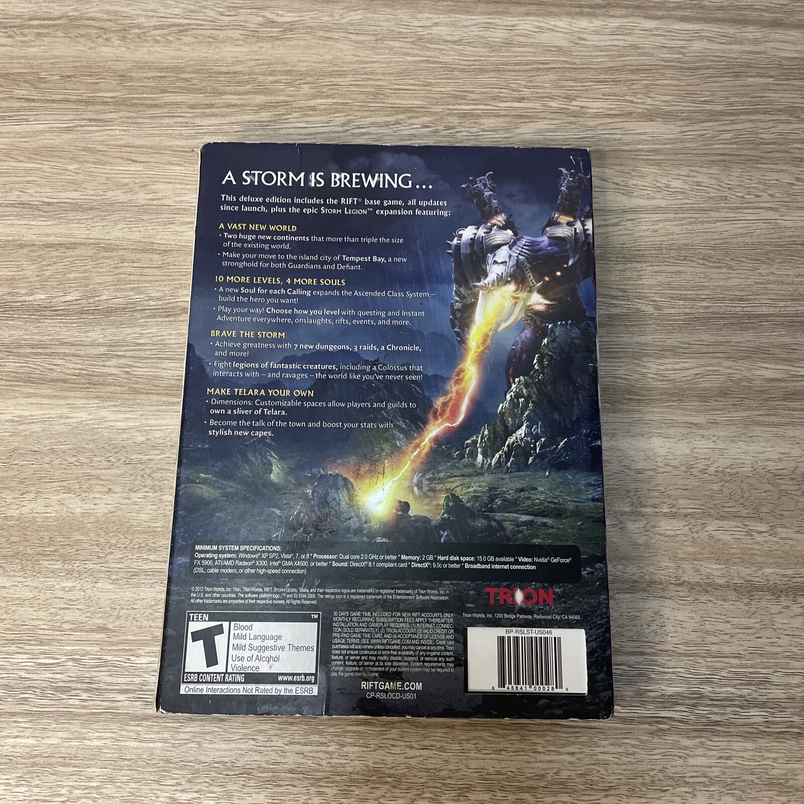 Rift: Storm Legion (PC, 2012) PC On-line Game by Trion