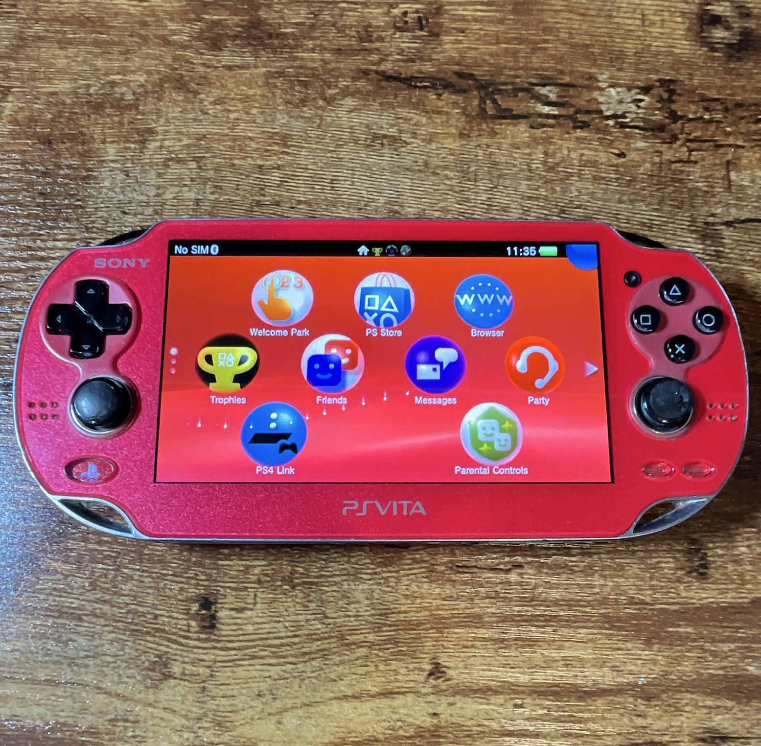 Sony PS Vita PCH-1100 OLED Cosmic Red Handheld Console Tested Works Excellent
