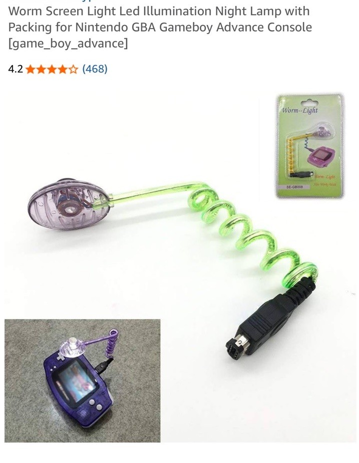Flexible LED Worm Light for Gameboy Advance & GBC Consoles