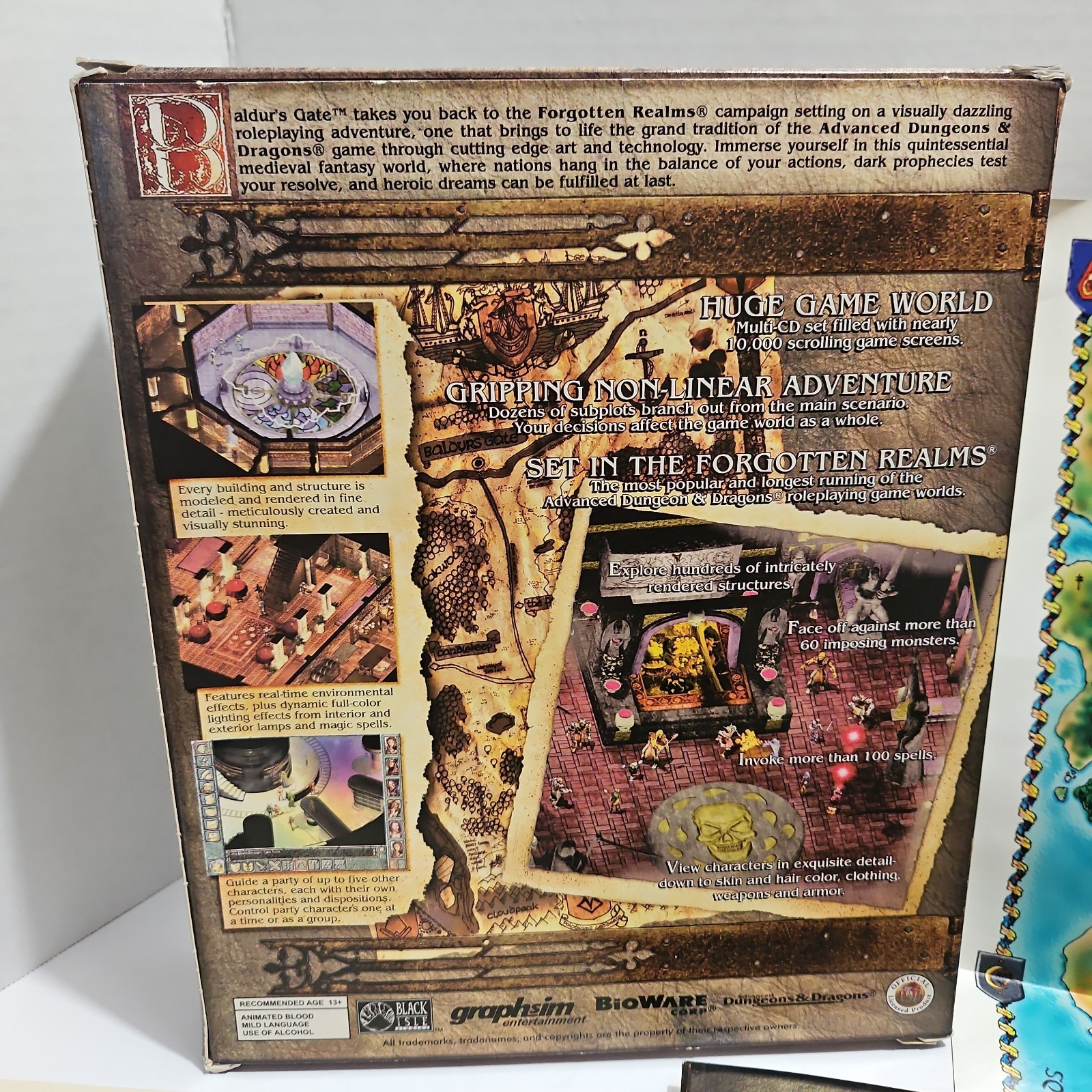 Baldur’s Gate Big Box PC 1998 Forgotten Realms Mac Complete