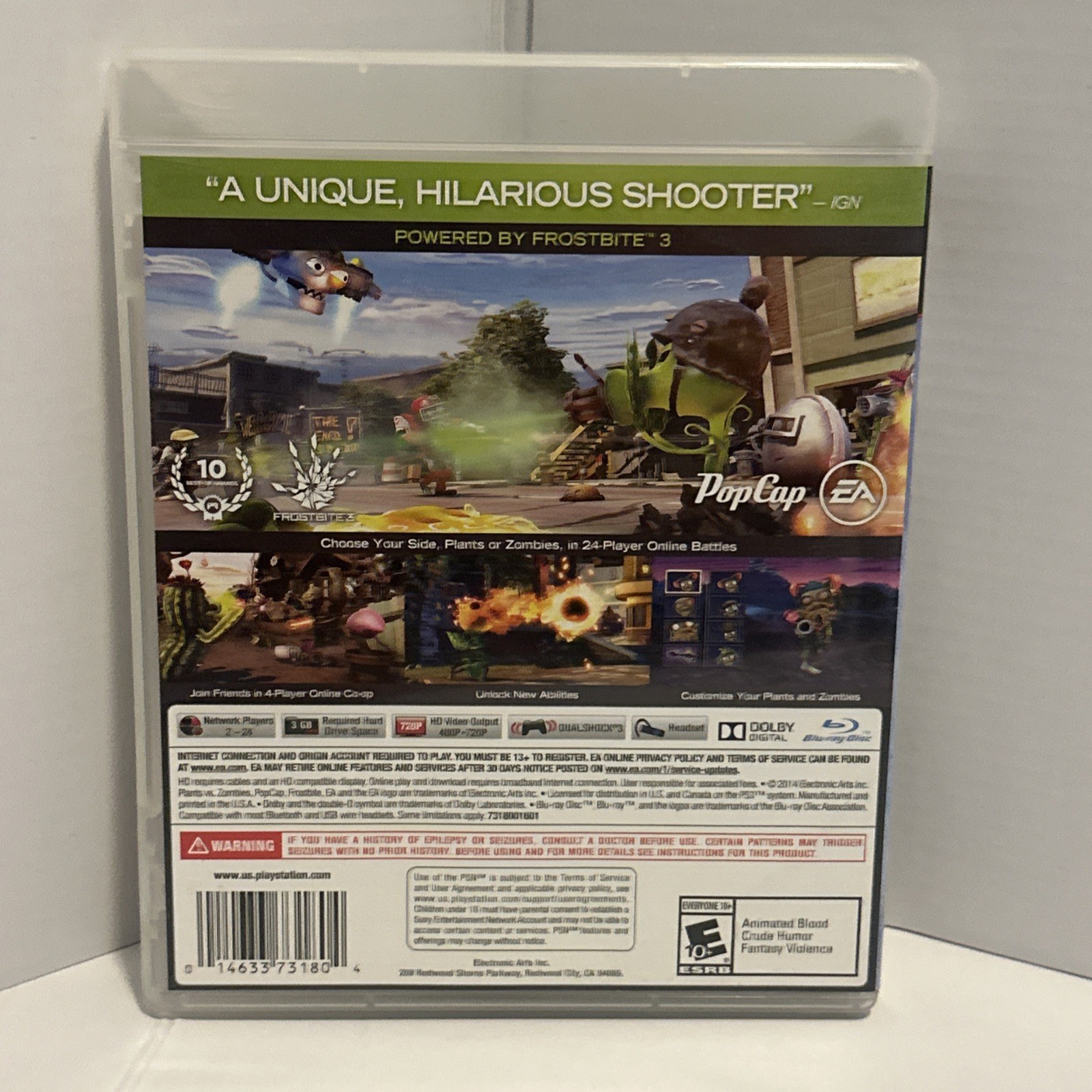 Plants vs. Zombies: Garden Warfare (Sony PlayStation 3, 2014) PS3 Tested