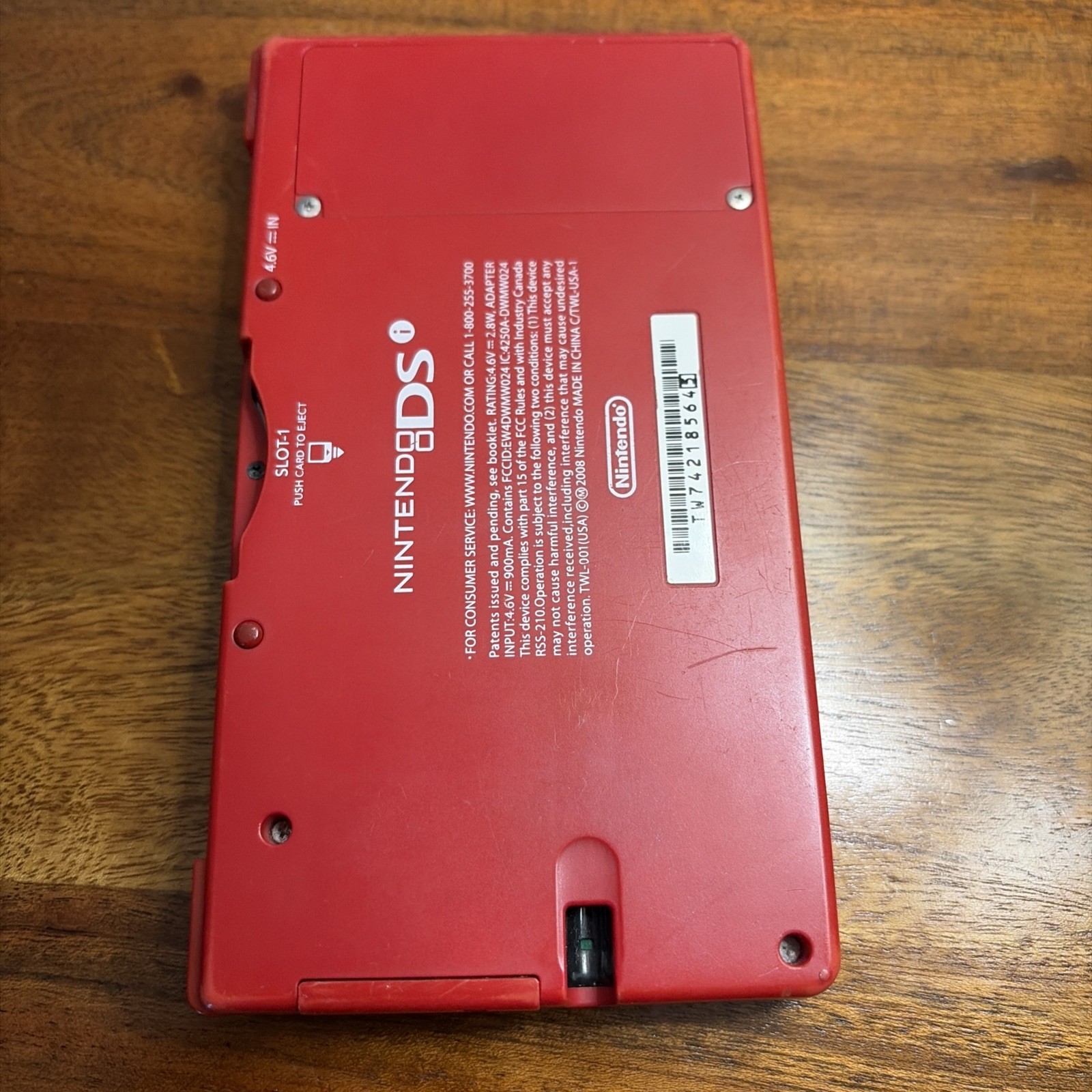 Nintendo DS Red Tested & Working NO STYLUS , NO CHARGER