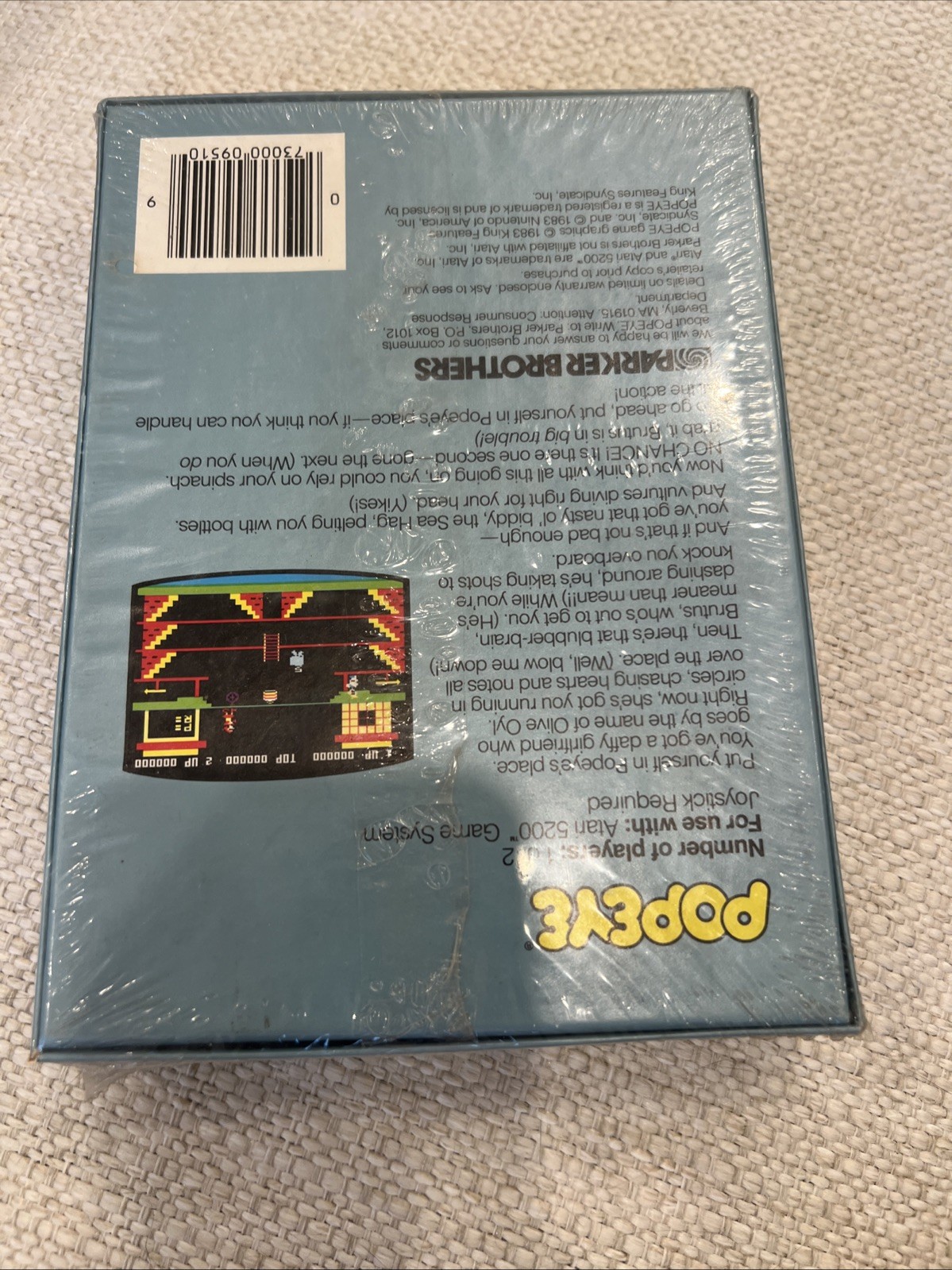 SEALED Popeye Atari 5200 Game