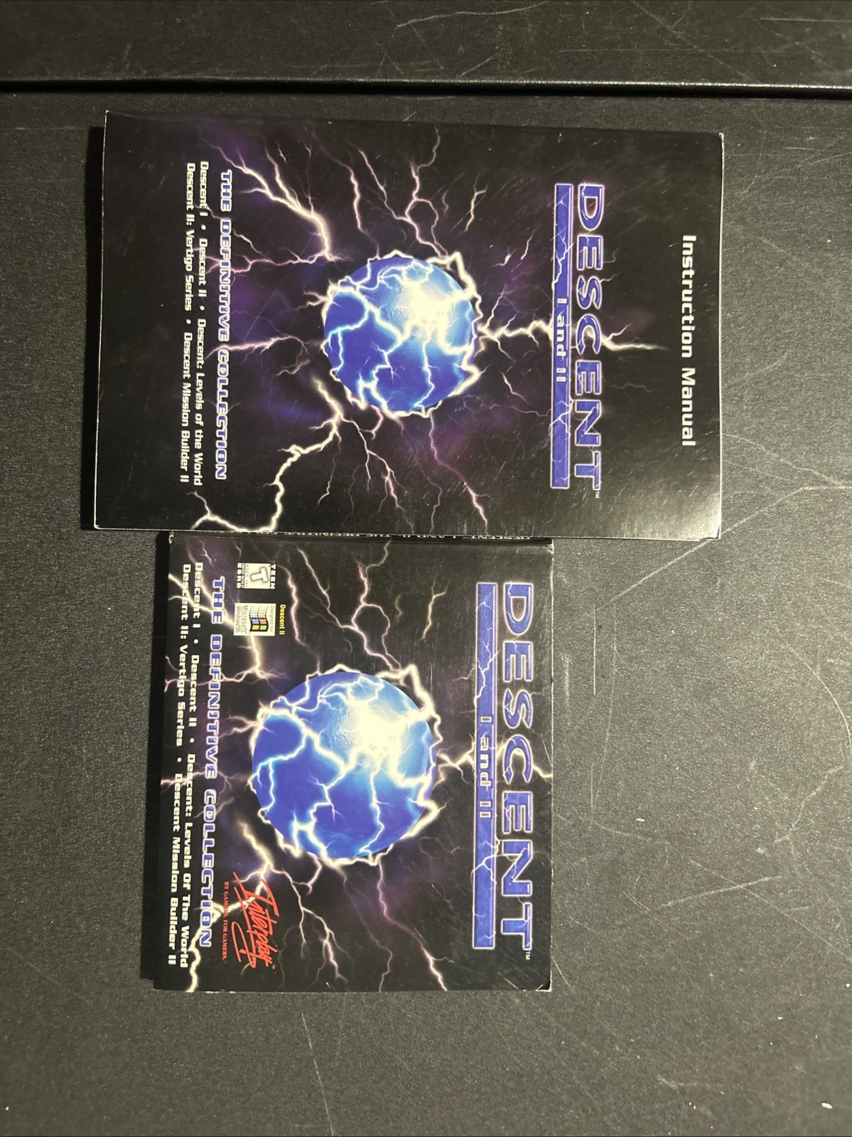 Descent I 1 & II 2: The Definitive Collection (Windows PC 1997) W/Manual 3-Disc