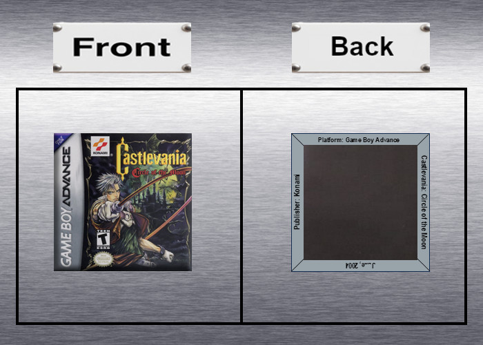 Castlevania AoS, CotM, HoD Video Game Box Art *GBA* High Quality Magnet / Set