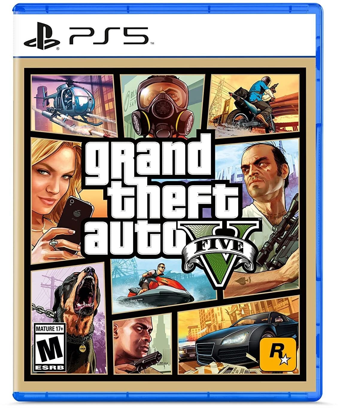 NEW GTA 5 Grand Theft Auto V PS5 PlayStation 5 Factory Sealed Rockstar Ships Box