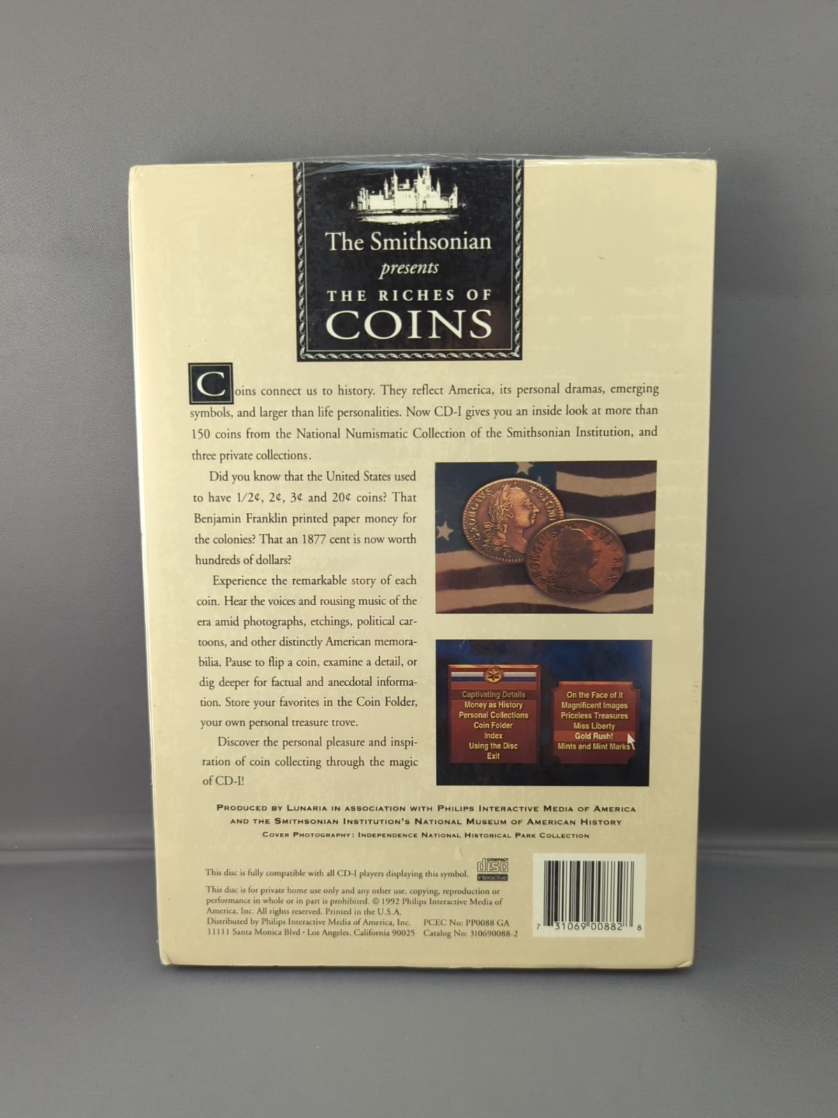 * Smithsonian Riches of Coins (Phillips CD-i) Brand New NIB