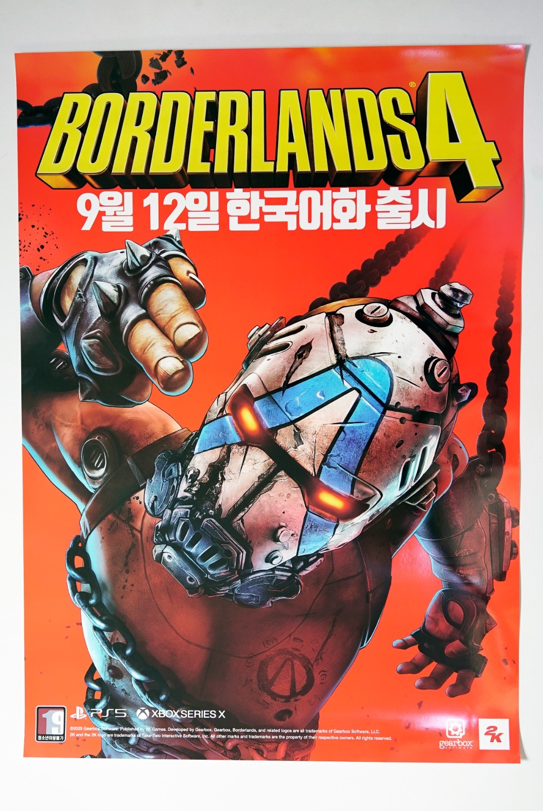 Borderlands 4 – Original KOREAN promo poster A2 (16.5in x 23.4in) Xbox