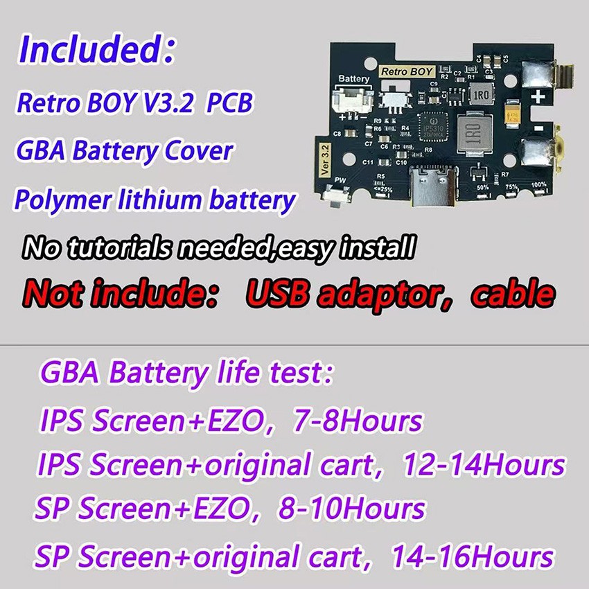Battery LED Power Indicator Change Highlight Mod Kit for GameBoy Retro BOY GBA