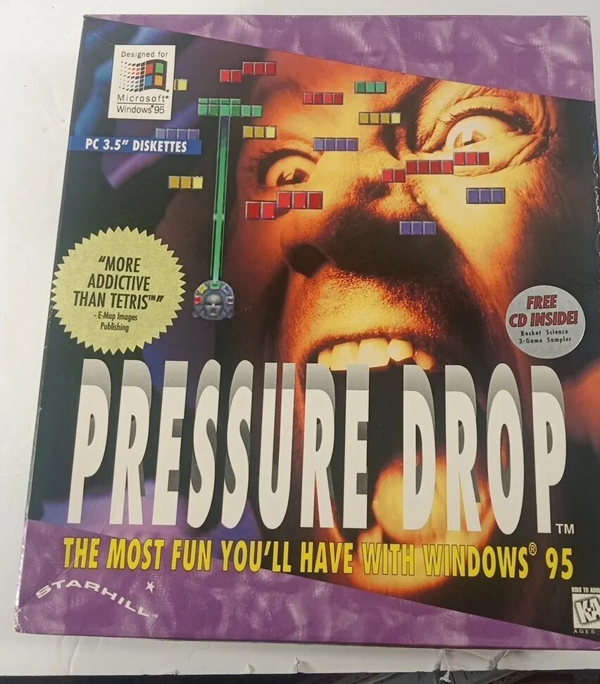 Pressure Drop Windows PC Vintage 1995 3.5″ Disks