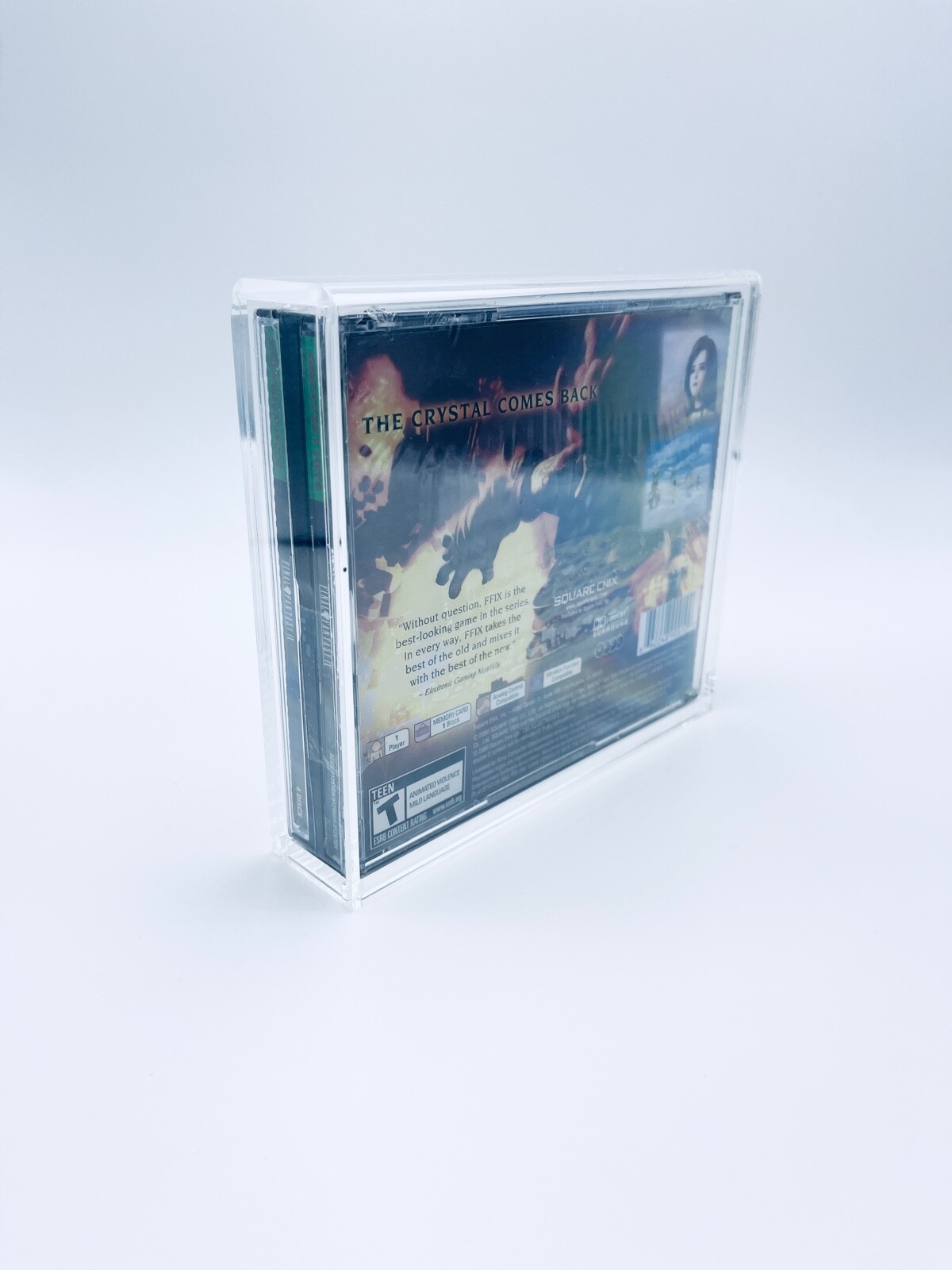 UV PROTECTED Acrylic Box Playstation 1 Dreamcast Double CD Disc Case Magnet Lock