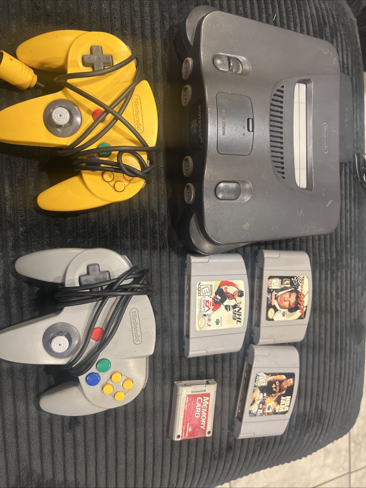 Nintendo 64 Console Bundle- Games + Two Controllers, And Memory Card