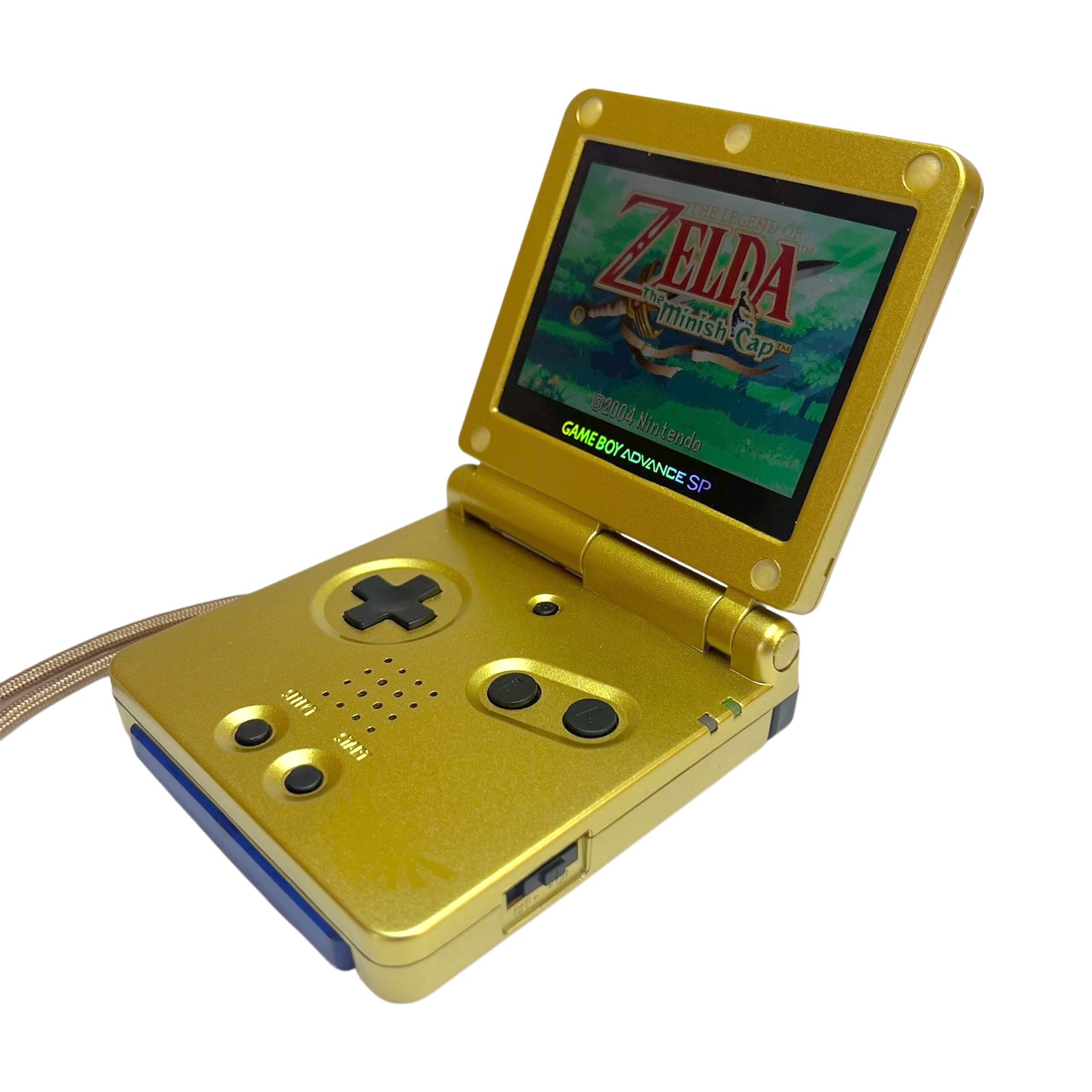 Nintendo GBA Custom Zelda Triforce Gameboy Advance SP AGS-101 Console with Boxed