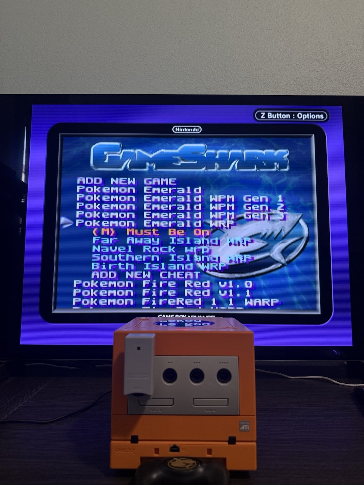 GameShark Karabiner/ActionReplay GameBoy Advanced + SHINY ENCOUNTERS + ISLANDS