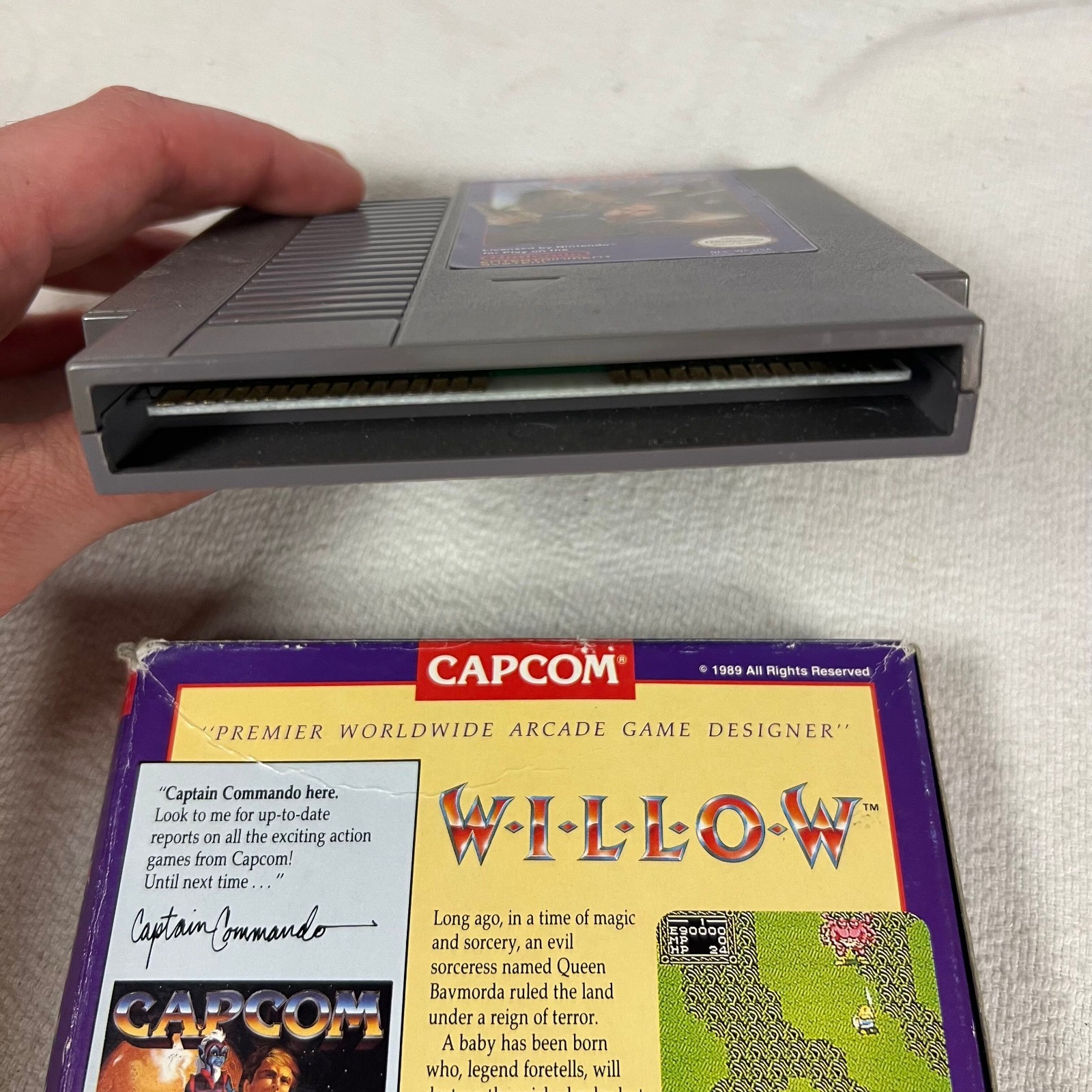 Willow (Nintendo Entertainment System, 1989) Box and Game