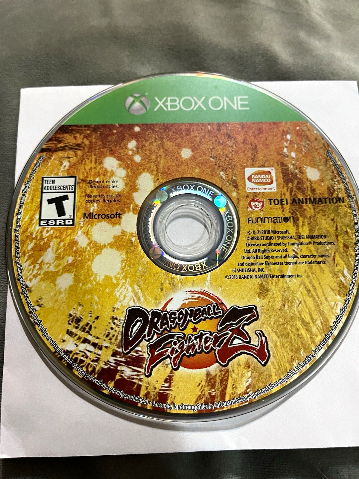 BANDAI NAMCO Dragon Ball FighterZ Xbox One T NTSC-U/C 2018 Fighting Disc