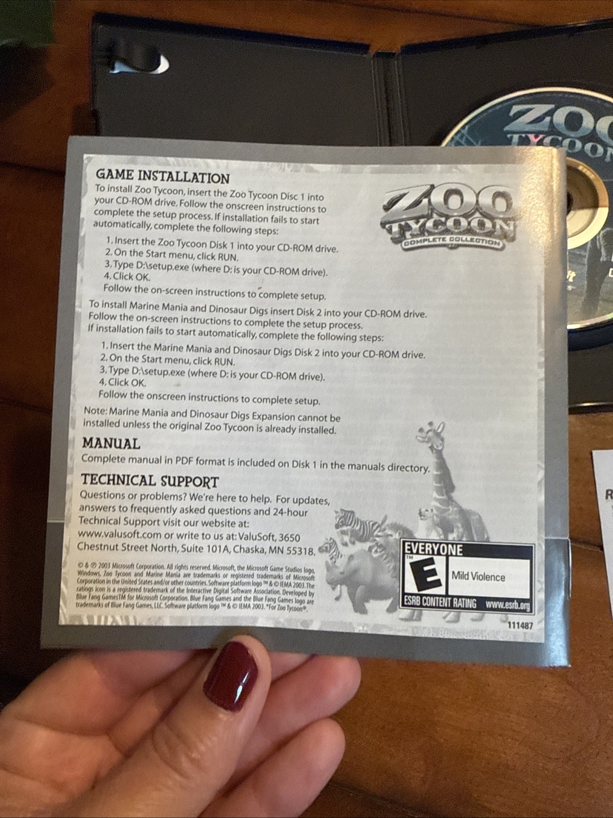 ZOO TYCOON Complete Collection (2 Discs) + Manual