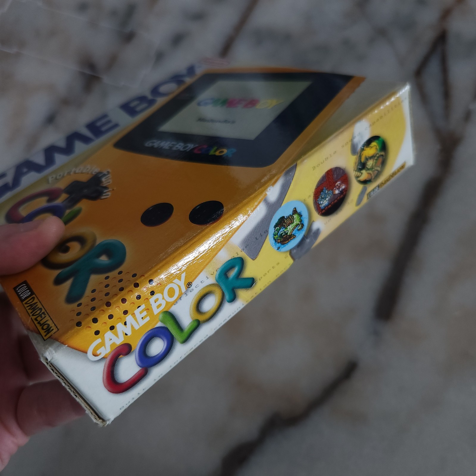 FIRST PRINT Game Boy Color GBC Dandelion Yellow CIB VERY GOOD CONDITION