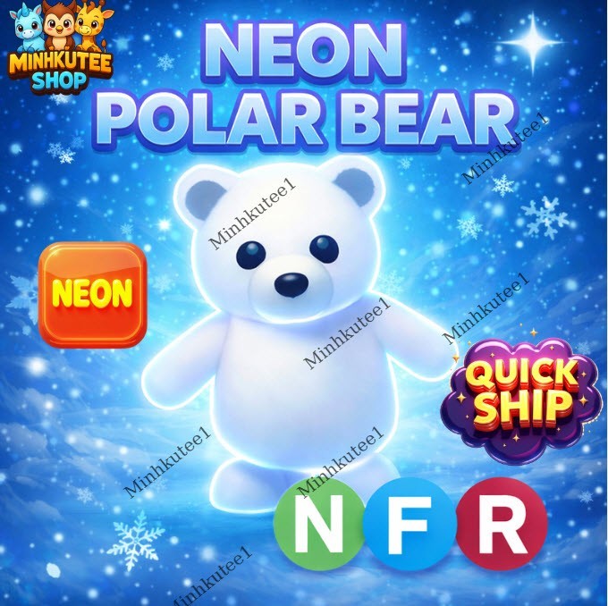 🐻‍❄️ Neeon Polar Bear (NFR – Fly / Ride) | A.D.T M3E In-Game Pet | Secure Trade