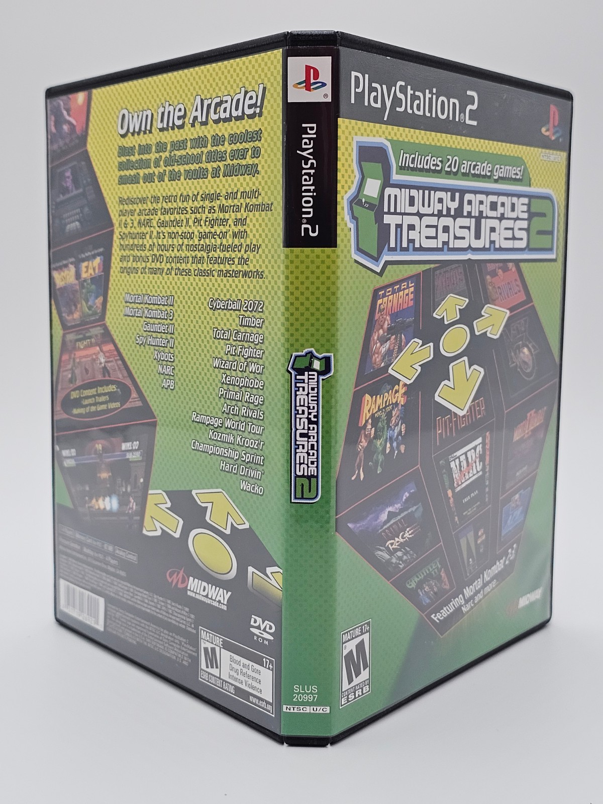 Sony Playstation 2 PS2 Midway Arcade Treasures 2 CIB Cleaned & Tested