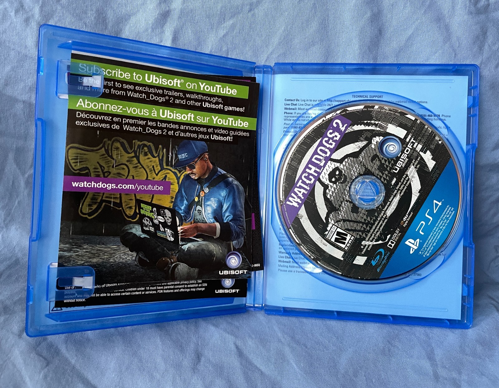 Watch Dogs 2 (PlayStation 4, 2016) In box with inserts