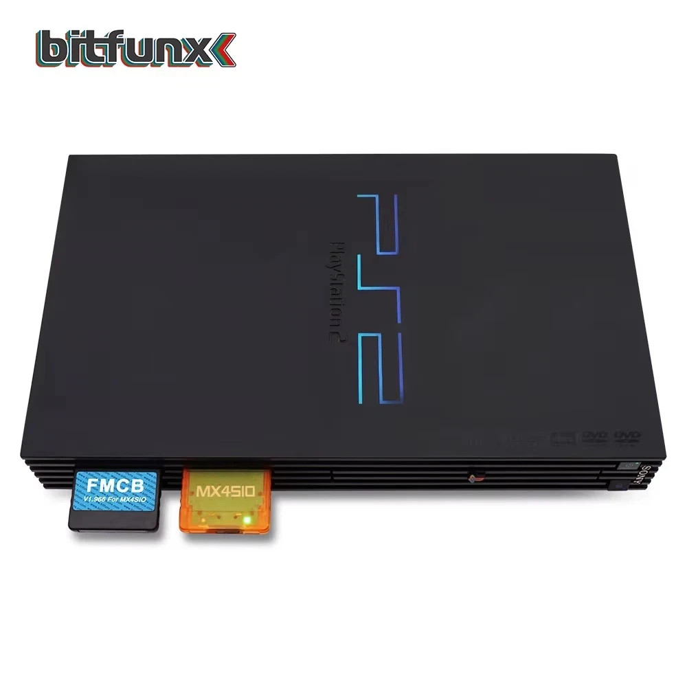 MX4SIO SIO2SD SD Card Adapter for PS2 Memory Card Expansion for SIO Blue Clear