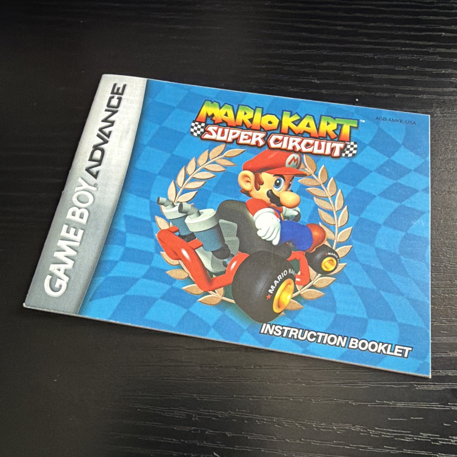 Mario Kart Super Circuit (Nintendo GameBoy Advance, 2001) Cartridge & manual