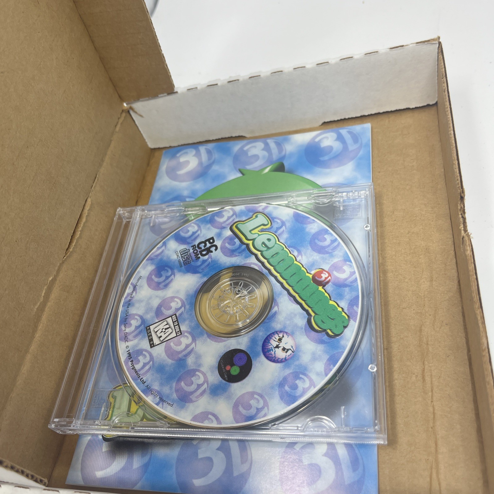 Vintage 3D Lemmings PC Big Box Complete W/ Manual