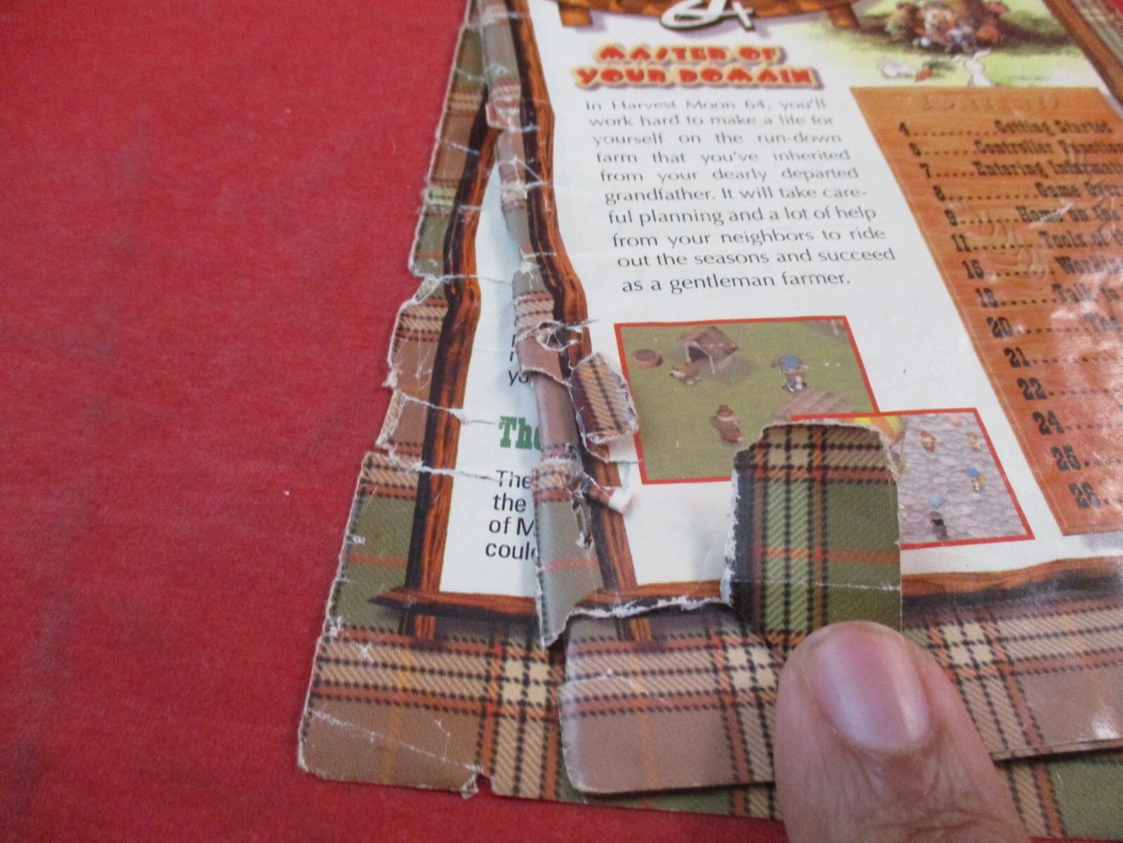 Harvest Moon Nintendo 64 N64 Instruction Manual Booklet ONLY *DAMAGED* #L