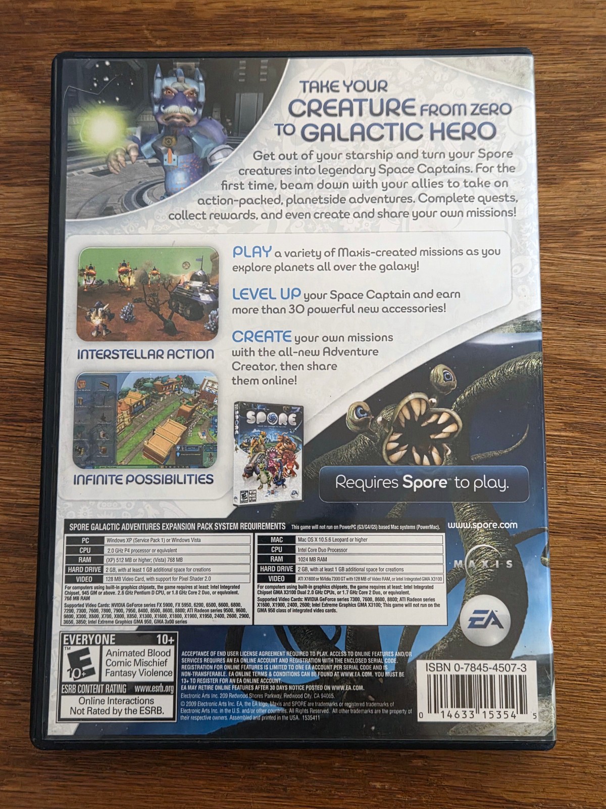 SPORE 3 Pack PC Game Set: Spore, Galactic Adventures Exp, Creepy & Cute Parts Pk