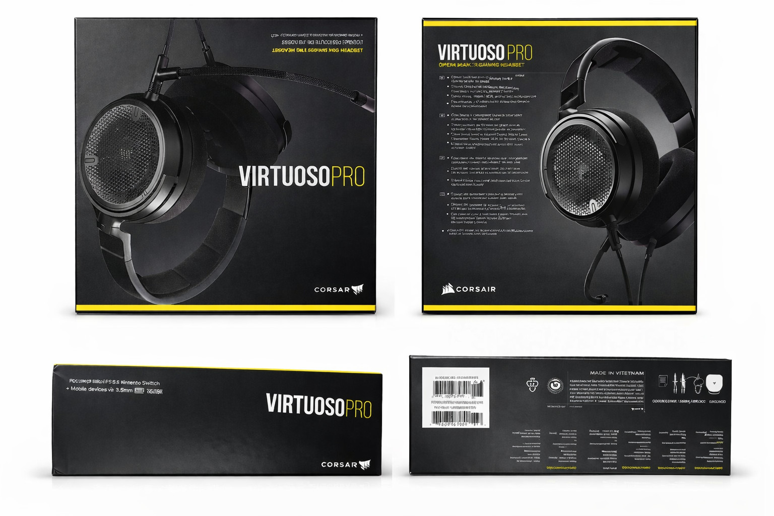 CORSAIR VIRTUOSO PRO Open back Wired Gaming Headset for PC, Mac, PS5/PS4/Switch.