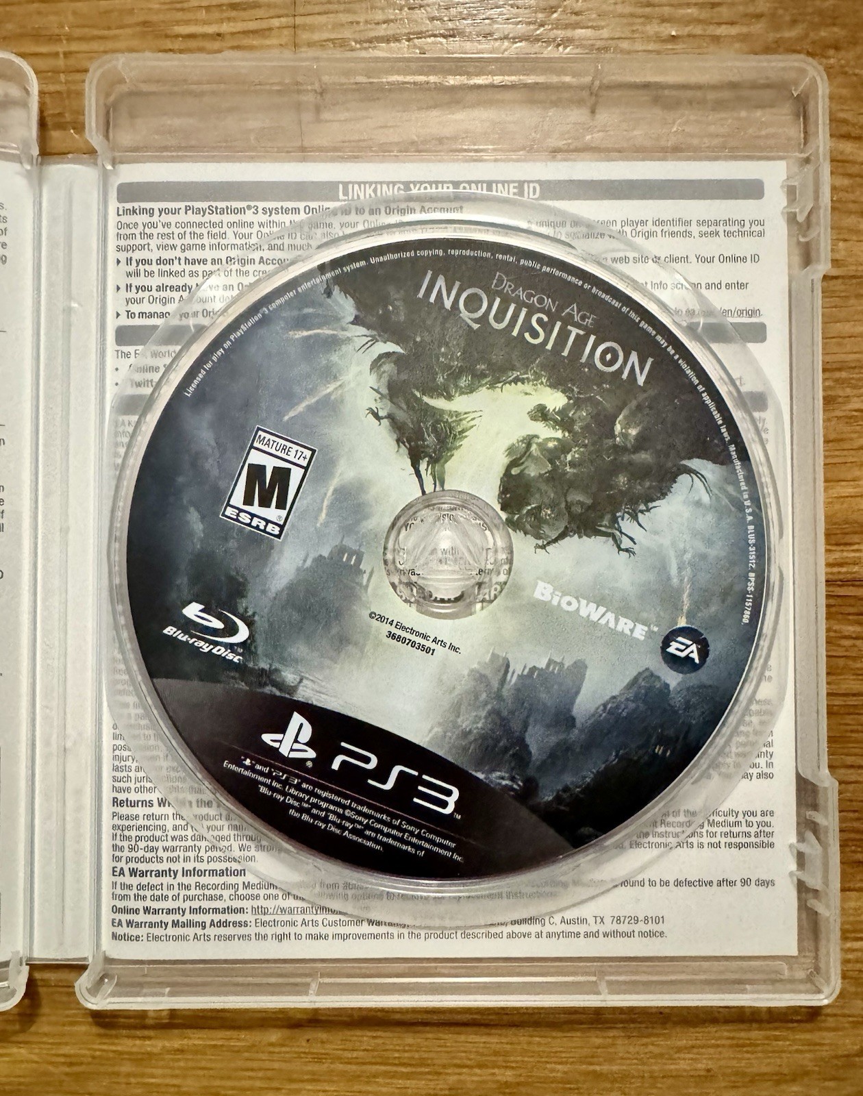 Dragon Age: Inquisition (Sony PlayStation 3, 2014) Tested