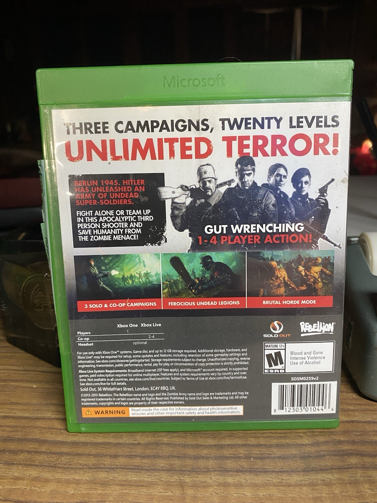 Zombie Army Trilogy Xbox One Multiplayer M Rated NTSC-U/C (US/CA) 2015